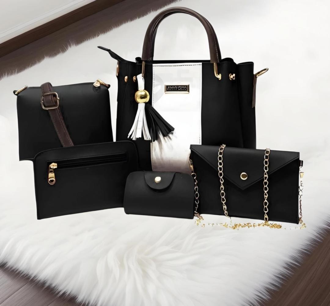 Stylish women's Hand's bags set -5 pcs Leather Collection