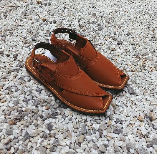 Japspot-Mens handmade New Peshwari Chappal JF017 beige