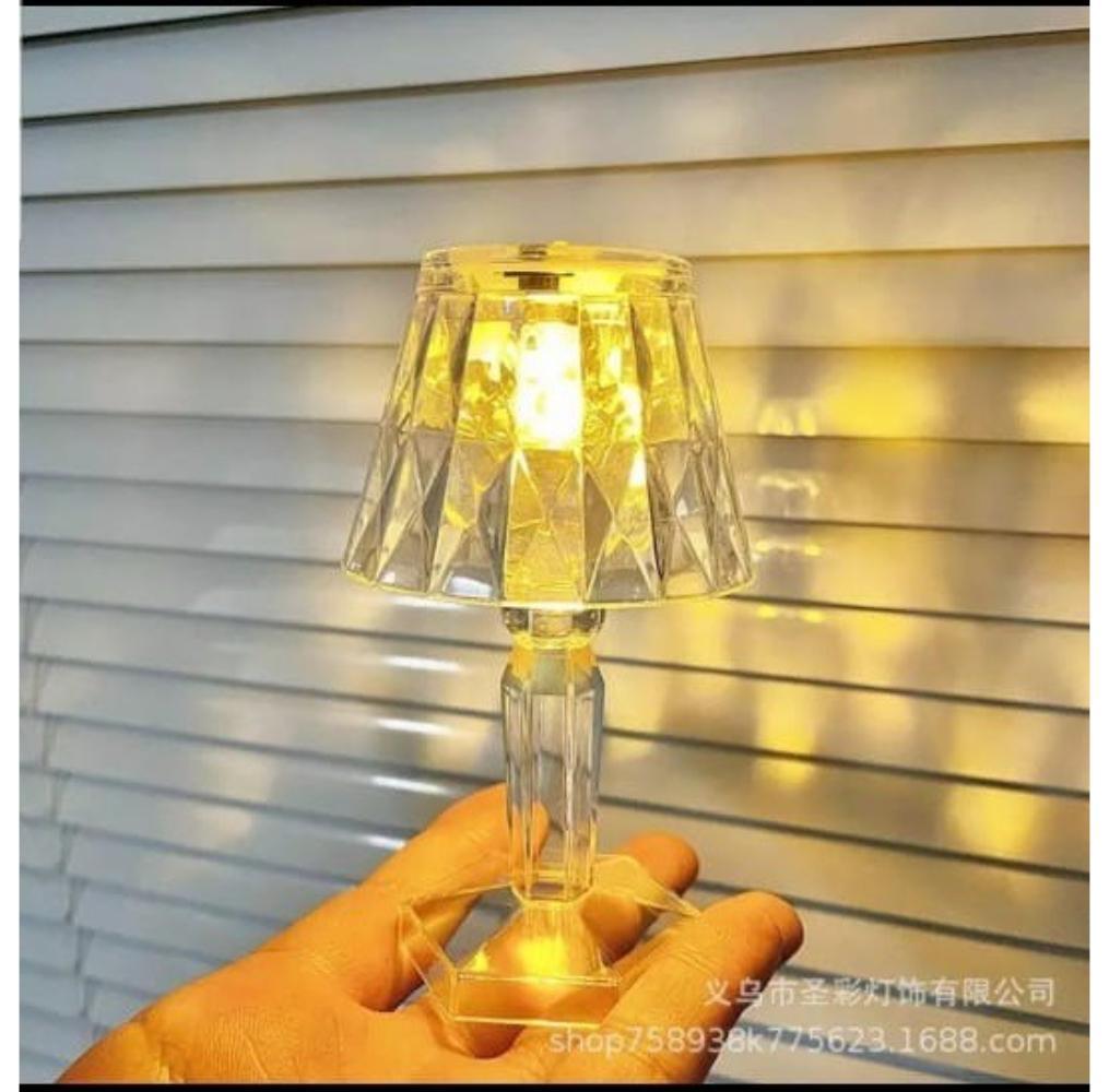 Small white crystal night lamp 1 pcs Golden light